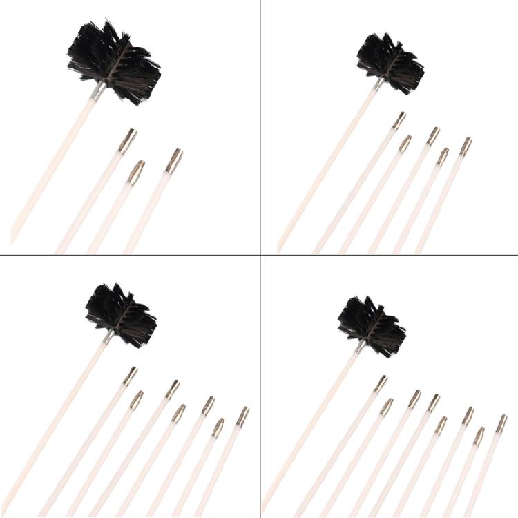 Reliable Cleaning Kit with Flexible Rod and Brush for Chimney & Dryer Pipe Fireplaces Wall Vent Care Hard To Reach Areas