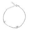 Women Bracelet 925 Silver Star Design Simple Style Accessory Present for Friends Family