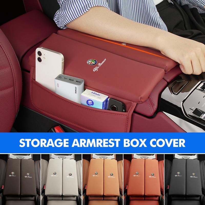 For Alfa Romeo Car Central Armrest Storage Box Coverer Storage Protective Cushion GT Stelvio F1 Brera Volante Tonale Gloriaxya563