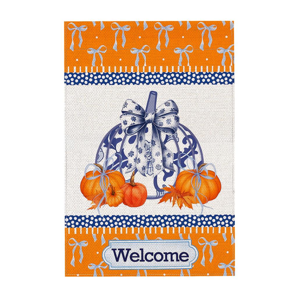 Halloween Garden Flag Pumpkin Ghost Witch Halloween Flags Double Sided Funny Yard Decoration for Outdoor Welcome