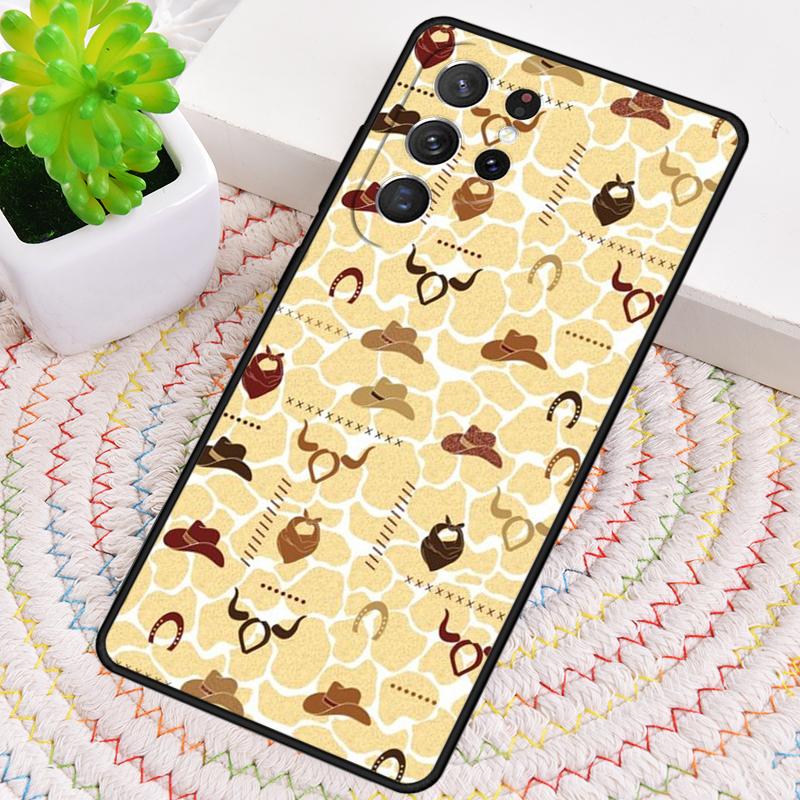 Custodia per Telefono Cowboy Cowgirl Howdy Western Ranch Boho per Samsung Galaxy note 10 pro S26 Ultra S23 S24 FE S25 S21 S22 PLUS Cove