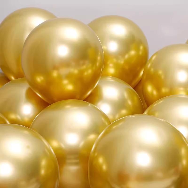 Thickened Blue and Gold Silver Balloons for Birthday and National Day Decorations