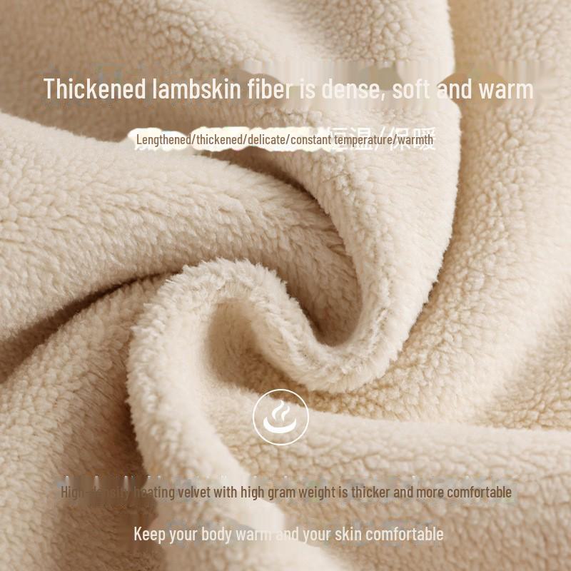 Men's Thick Fleece Lambskin Sleeveless Vest - Large Size Winter Bottoming Shirt