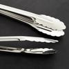 Thickened Stainless Steel Tongs, Bread Tongs, Barbecue Tongs, Rubber-Handled Hanging Food Tongs, 10-12- 14-16inch Plum Blossom Tongs
