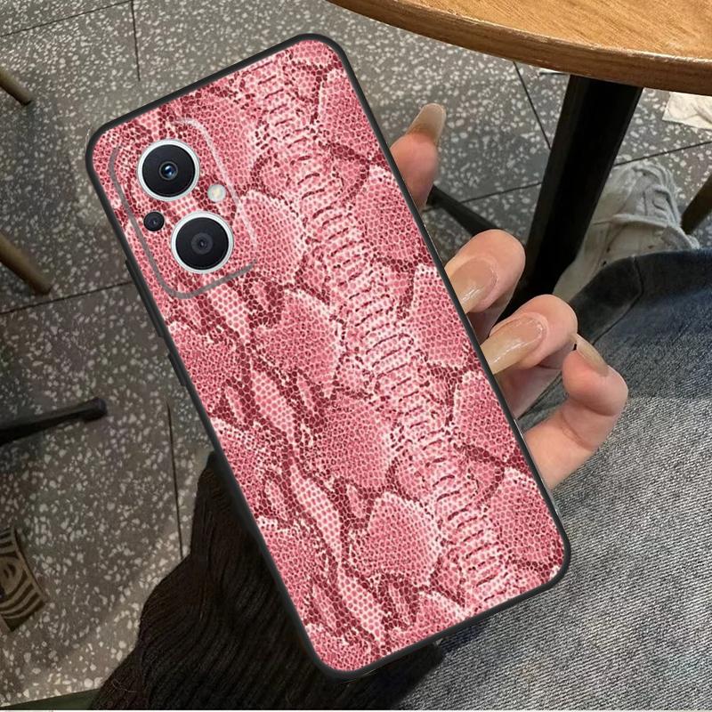 Snake Skin Print For OPPO Reno 7 8 Lite 8T 14F 13F 11F 12F 10 11 12 13 14 Pro OPPO Find X8 X5 X6 Pro Case