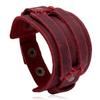 Mens Vintage Punk Leather Bracelet Handmade Multi-Layer Geometric Cuff Biker Style Jewelry Accessories