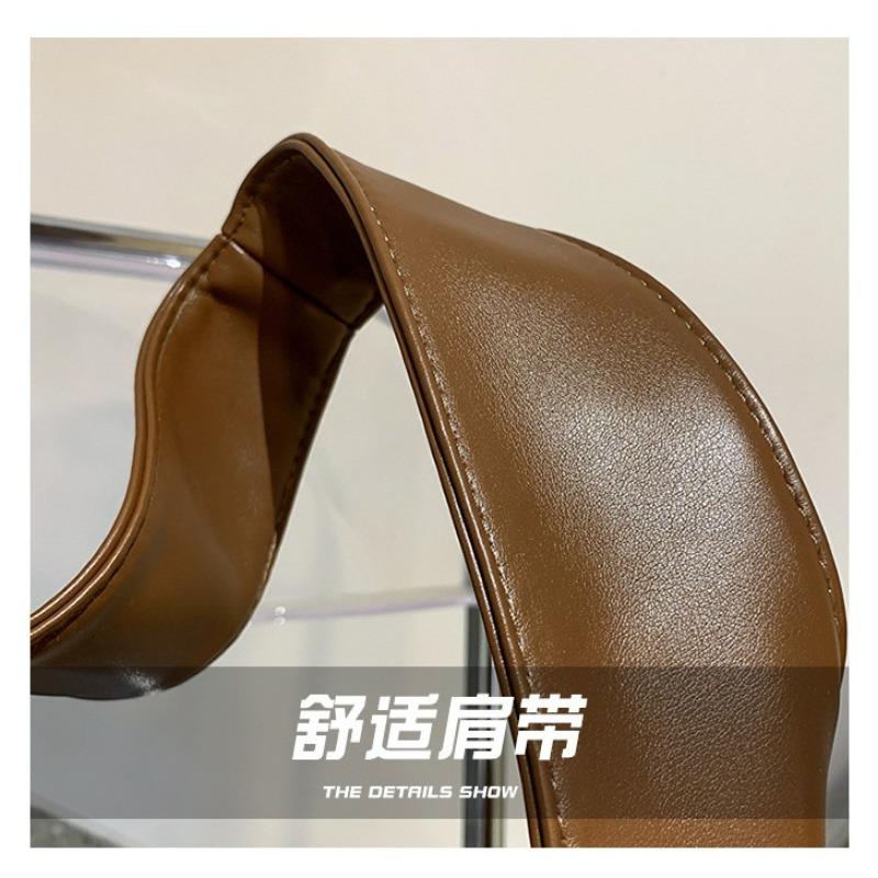 Large-capacity retro bag women's new trendy texture tote bag college student class shoulder bag simple casual bag