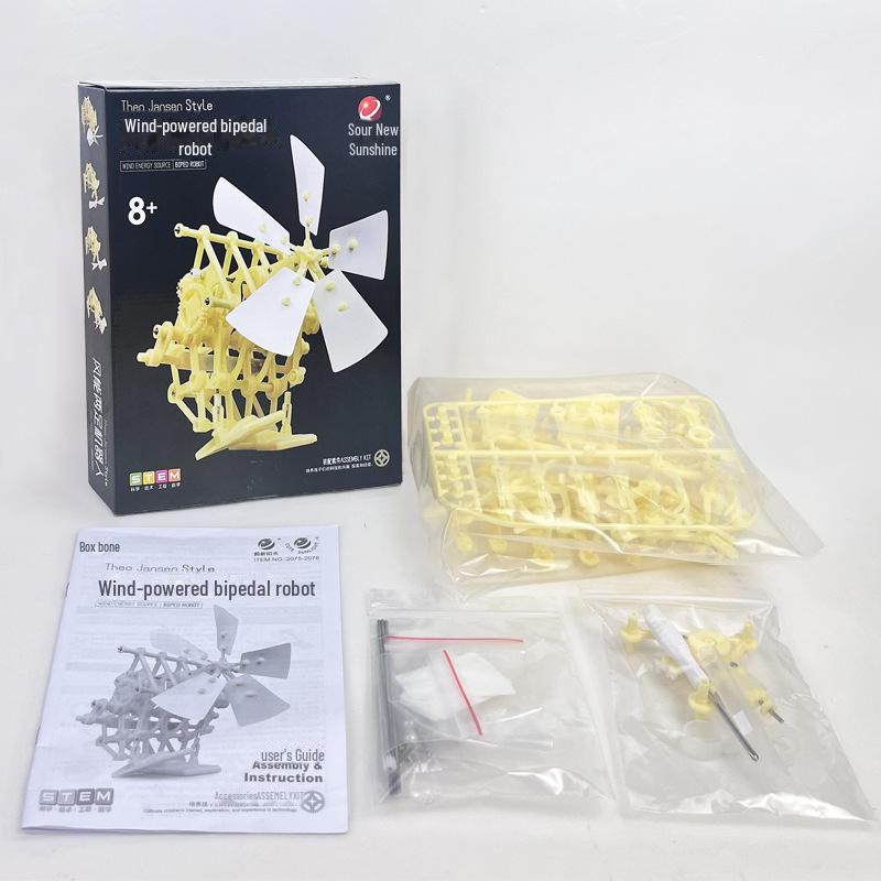 DIY Wind-Powered Robot Kit: Creative Educational Science Toy for Students