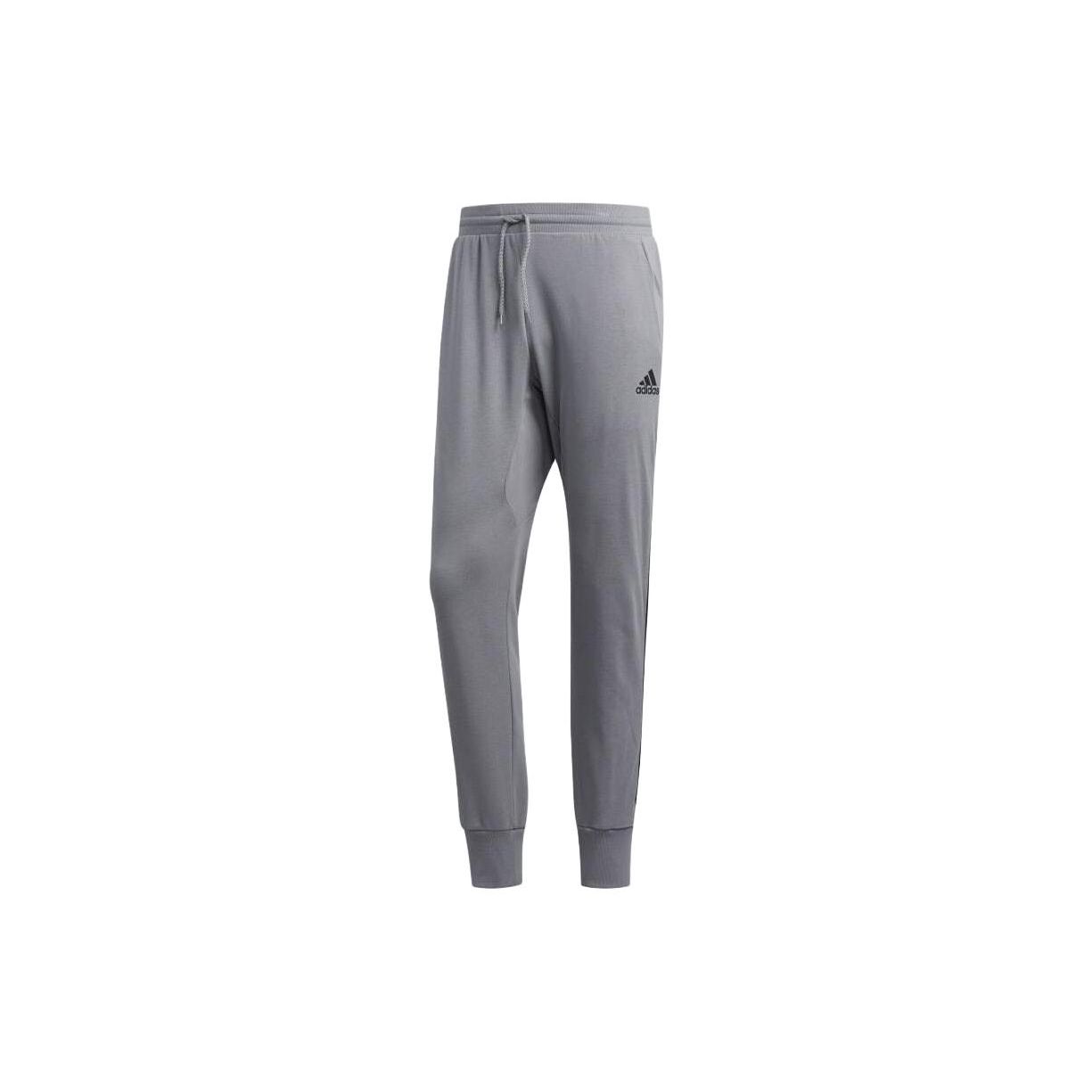 

Adidas Logo Embroidered Drawstring Cuffed Casual Pants Men Bottoms Gray DX6786 M