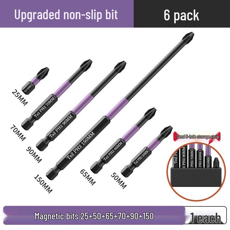 Strong Magnetic Non-Slip Tungsten Steel Phillips Bit Hex Screwdriver Set