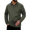 Men's Solid Color Sports Button Lapel Long Sleeve Tops Men's Casual Fashion Long Sleeve Tops