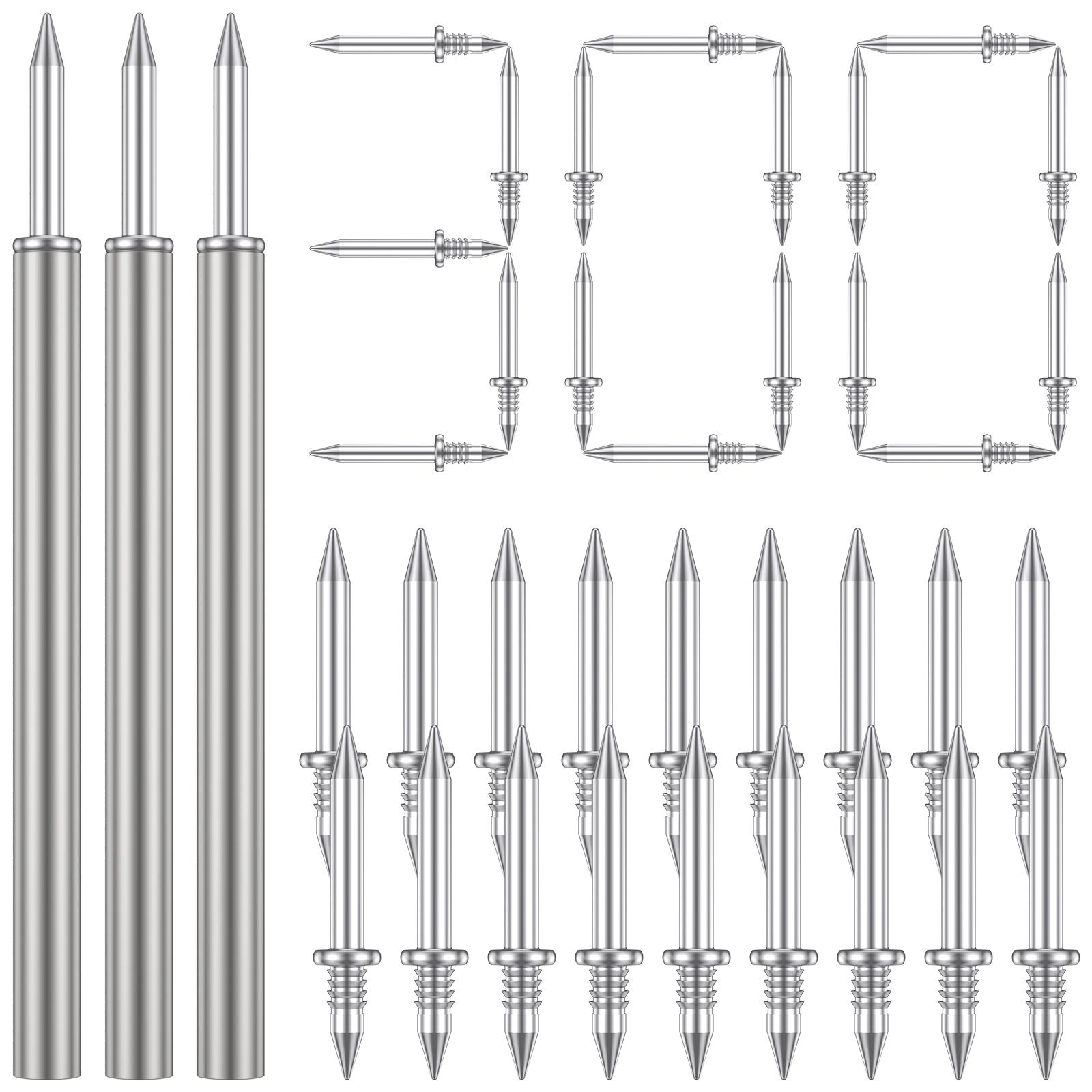 

400/100pcs Double-Head Invisible Nails Wood Nail Fastener Skirting Thread Seamless Nail Metal Skirting Line Without Marks Nail