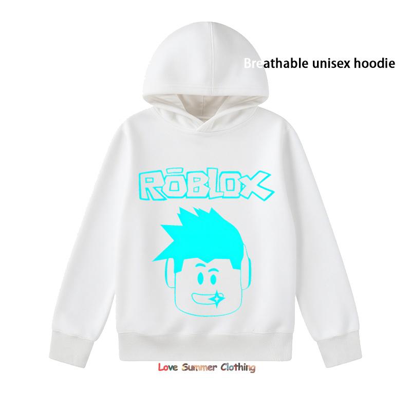 Dětská mikina s HD potiskem Roblox, ležérní unisex pulovr pro chlapce a dívky 4-14 let, polyester, pro každý den, ležérní nošení, tištěná mikina, pro mládež
