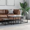  Slotted Tables, 2 Pcs, Grey Sonoma Oak