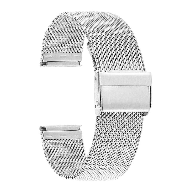 0.6mm 1.0mm Milanese Mesh Strap for DW Watch 20mm 22mm Stainless Steel Bracelet for Seiko 24mm 18mm Universal Metal Watchband