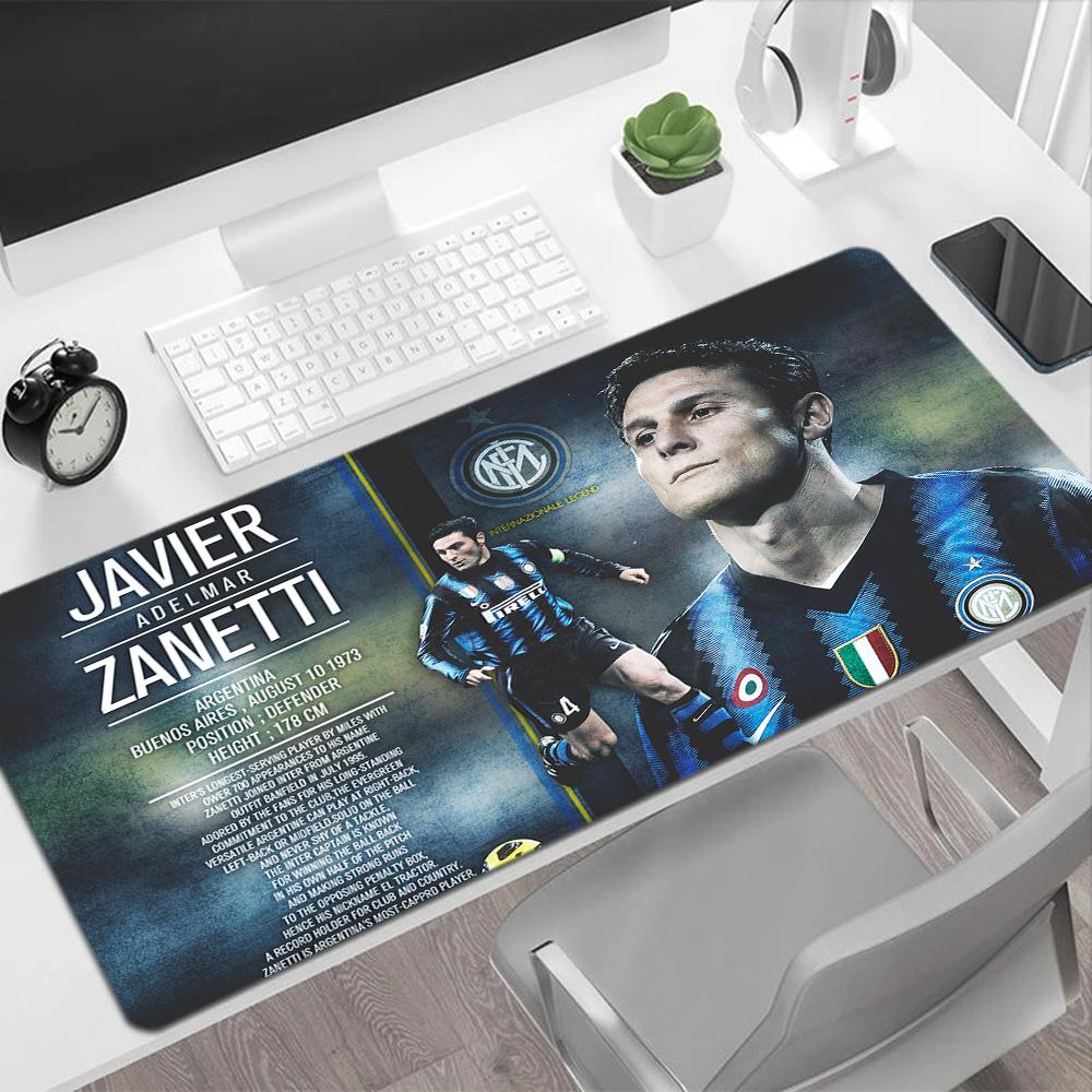 Zanetti's Legacy: Inter Milan Legend Gaming Mouse Pad Keyboard Mat Ultra-Long Desk Mat Non-Slip Rubber Bottom Perfect for Office Laptop Gaming Setup