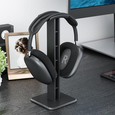 Space Saving Headsets Stand With Stabilizing Base Headphone Mounts Compatible for Over Ear Headphones Desktop Accessory