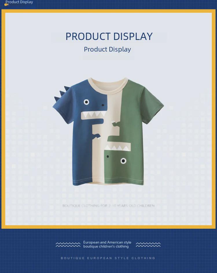 27kids Summer 2025 Korean Style Dinosaur T-Shirt for Children