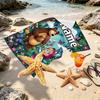 Custom Name Personalized Masha and the Bear Print Beach Towel, for Trip Camping Beach Party Home Decor, Birthday Gift for Family & Friends