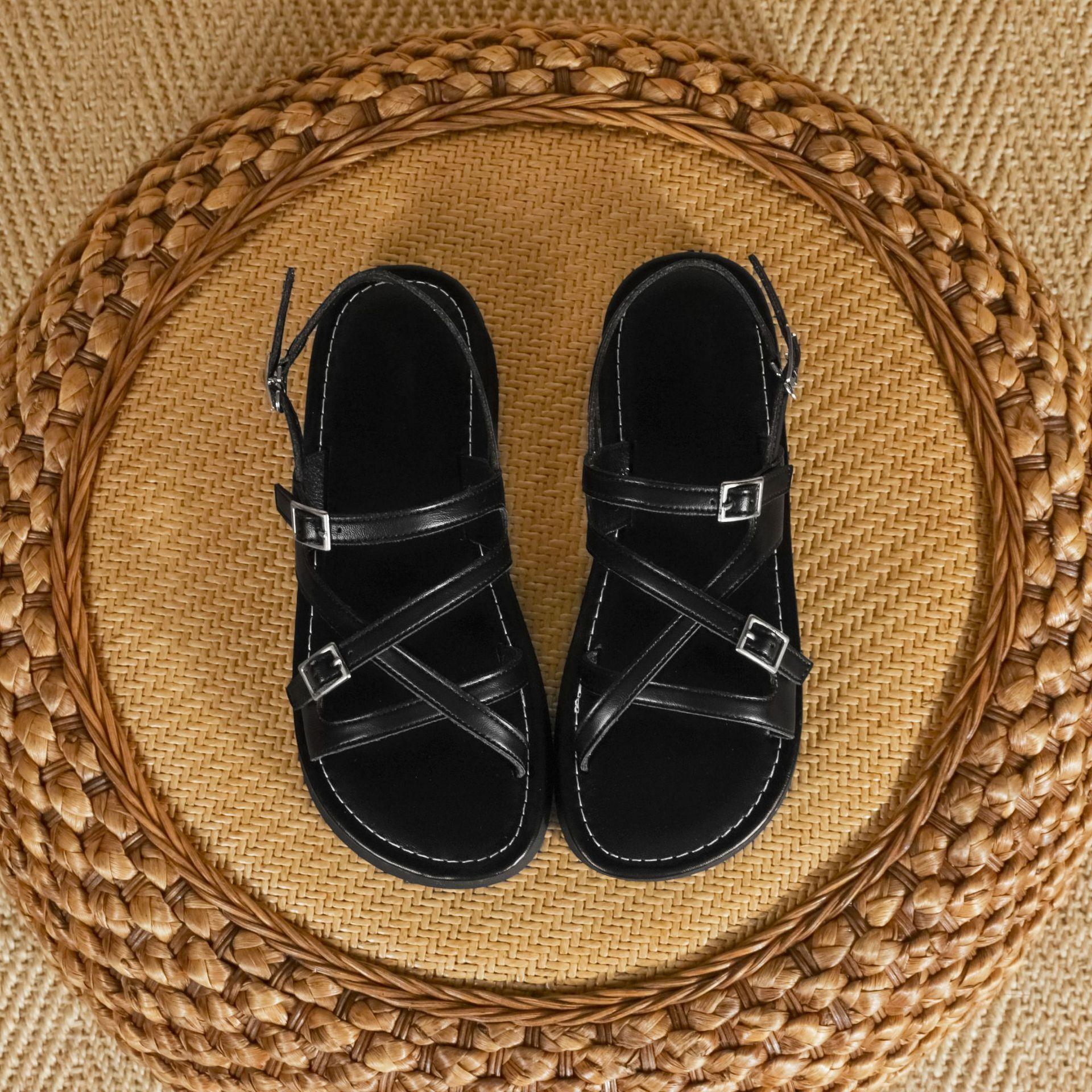 

Platform sandals women s cross word with Korean version of casual style outside women s shoes grape mother autumn and summer new sandals women 40 чёрный