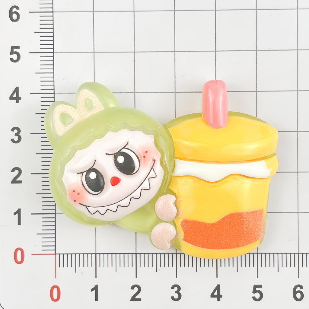 Cartoon Luminous Resin Accessories: Dessert Figures for Phone Cases, Hair Clips, Water Cups, Shoe Buckles, and Ornaments