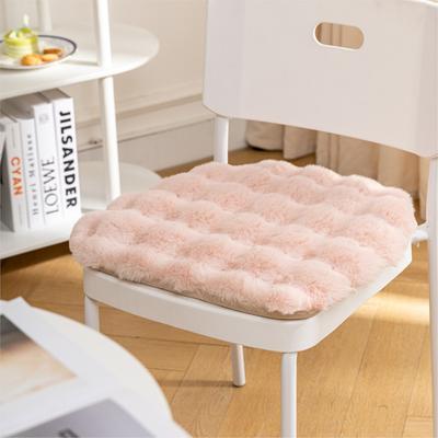 Rabbit Fleece Thickened Seat Pad Winter Warm Cushion for Dining Chair Office Stool Student Chair Comfortable Pad Long Sitting