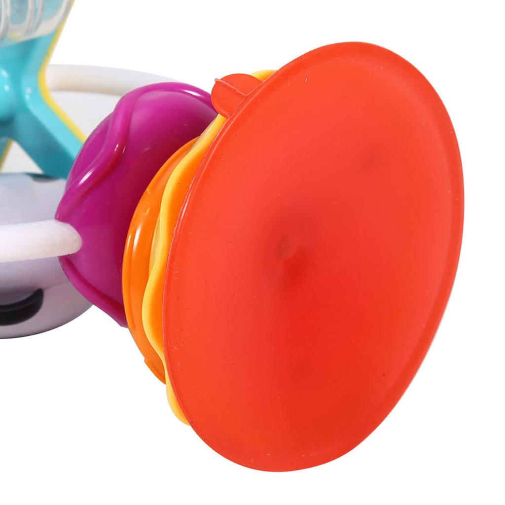 Rotating Colorful Baby Rattle Baby Eating Table Stroller Infant Suction Handbell Toy