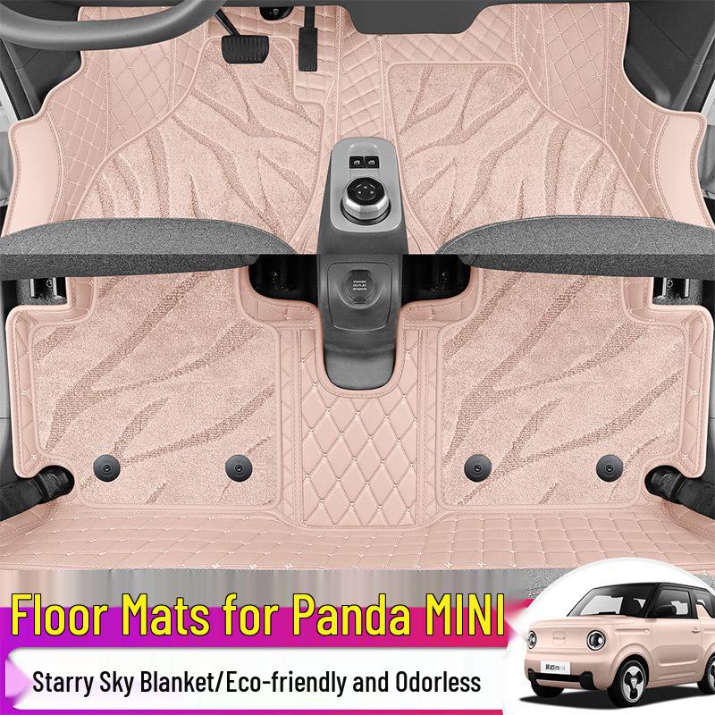 Floor Mats for Geely Panda Mini 2023-2025 Models: Panda Knight Karting Avocado Green - Single Layer
