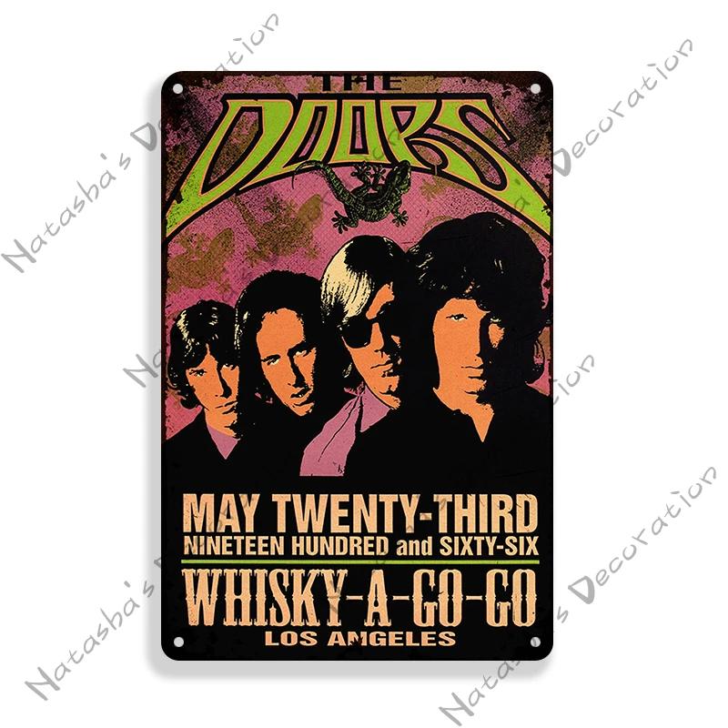 Rock Band Sign DOORS Decorative Sign Jim Morrison Metal Sign Rusty Metal Plaque Retro Metal Poster Music Metal Sign BAR PUB Sign