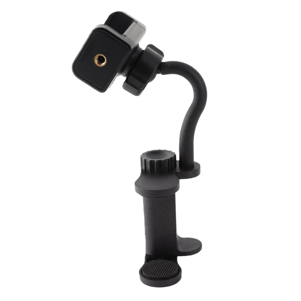 Guitar Phone Holder Lightweight Anti Phone Loosening Adjustable 360 Degrees Rotatable Phone Mount for Ukulele Bass