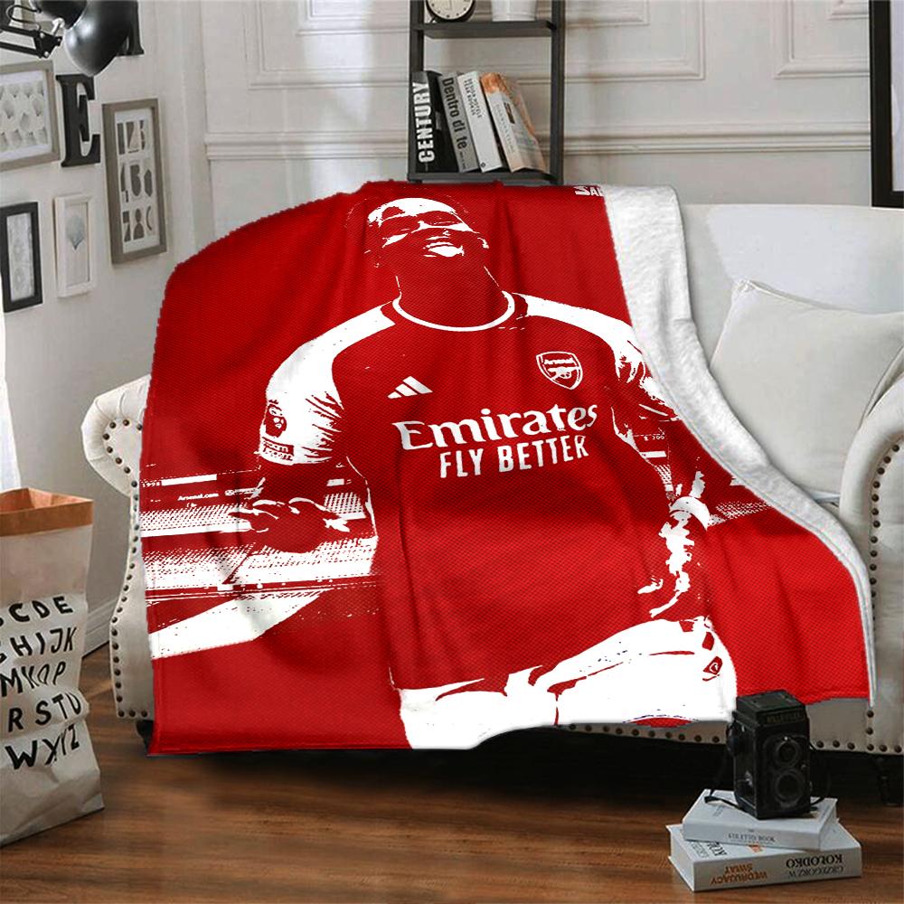 Arsenal Spieler Jubel Decken Flanell Bedruckt Atmungsaktiv Warm Überwurfdecke für Zuhause Büro Bettwäsche 0708a30