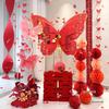 Butterfly Wedding Room Decoration Set: Bride & Groom Backdrop for New Home or Bedroom