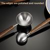 Stainless Steel Walnut Wood Handle Spoon Multi-purpose Measuring Tool for Coffee Bean Milk Powder Kitchen Baking