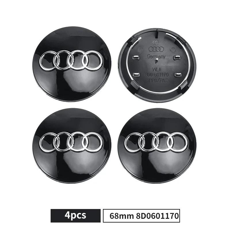 For Audi A5 60/61/68/69mm Car Emblem Wheel Hub Caps Hubcap Badge Styling For Audi B5 B6 B7 B8 B9 A3 8P 8V 8L A5 A6 C6 C5 C7 4F A1 A7 A8 Q2