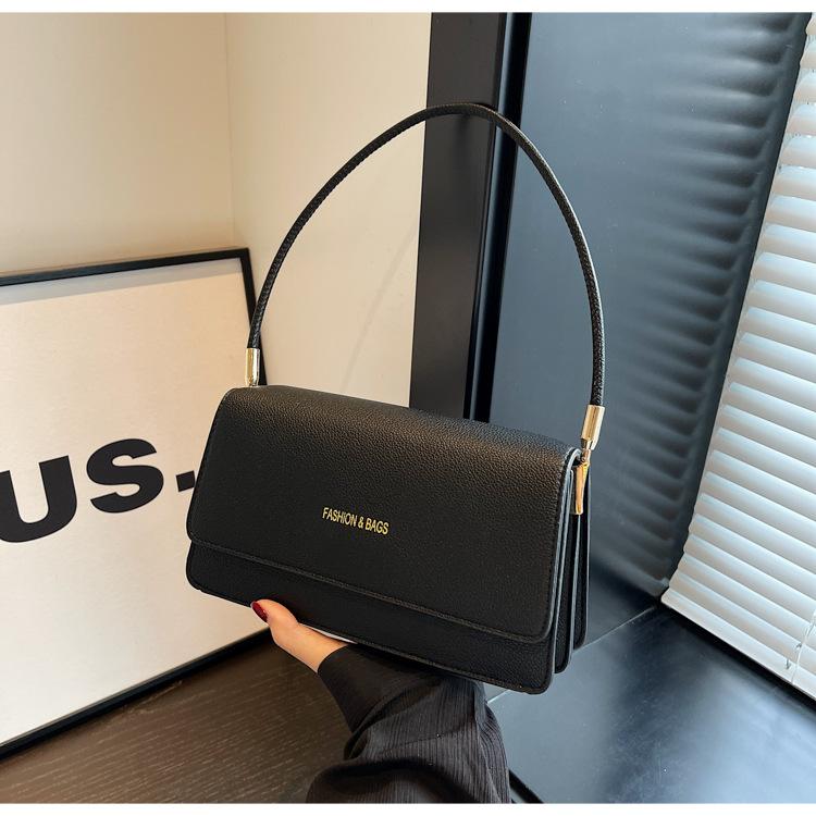 Сумка подмышкой, французская сумка-палка, женская, новая, французская, маленькая, модная, сумка-мессенджер через плечо, иностранный стиль, универсальная, женская сумка-цепочка чёрный