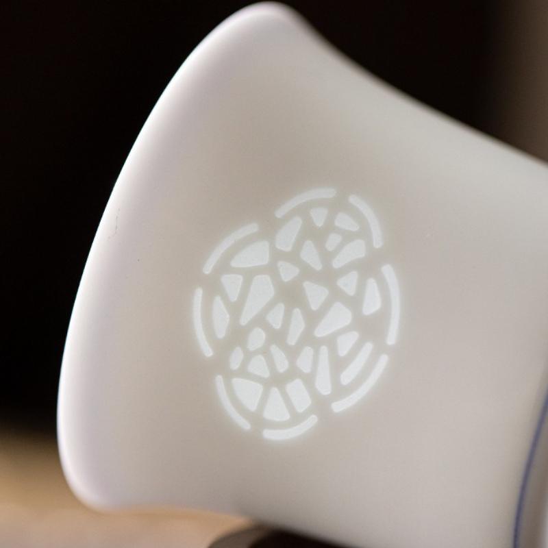 Exquisite Window Paper Magnolia Cup White Porcelain Ceramic Master Cups Chinese Kung Fu Tea Set Teaware Tea Ceremony Accessories