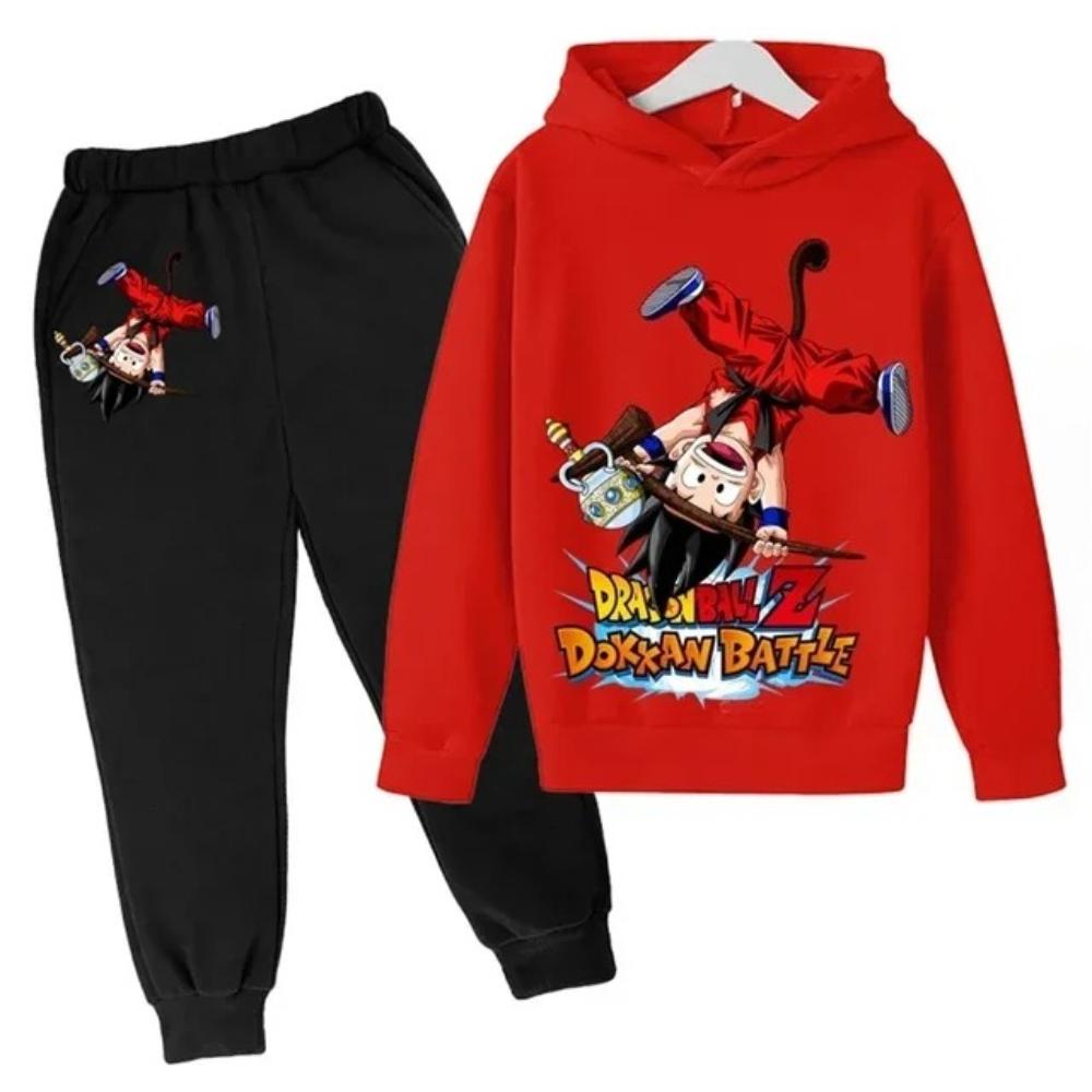 2025 Dragon Ball Z Hoodie Kids Spring Sportswear Boys and Girls Goku Sweatshirt Boys Clothes Girls Set Hoodie Pantsuit Children
