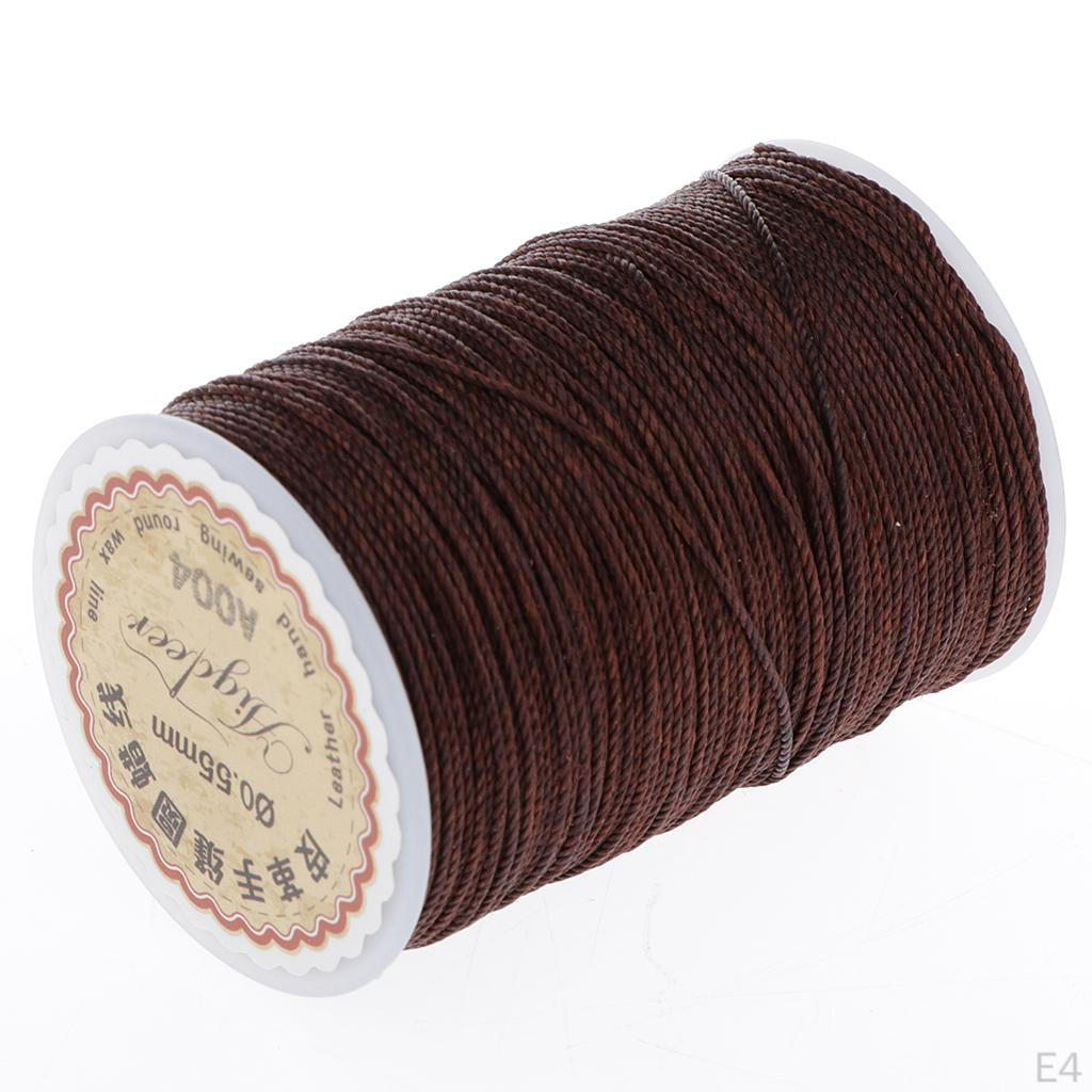 6 0.55mm Leather Waxed Thread Polyester Cord String for DIY Stitching