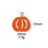 10 Pcs Zinc Based Alloy Autumn Style Halloween Charms Orange Pumpkin Enamel Gold Color Metal Pendants For DIY Jewelry Making
