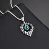 Punk Devid's Eye Pendant Necklace for Men,Antique Stainless Steel Necklace,Vintage Halloween Party Jewelry