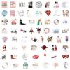 60 Sweet Lover Romantic Wedding Ins Style Cartoon Stickers Laptop Suitcase Decoration Stickers