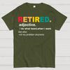 Definition von Rentner, Lustiges Rentner Klassiker Unisex 100% Baumwolle Sommer Lässig Kühl Locker T-Shirt