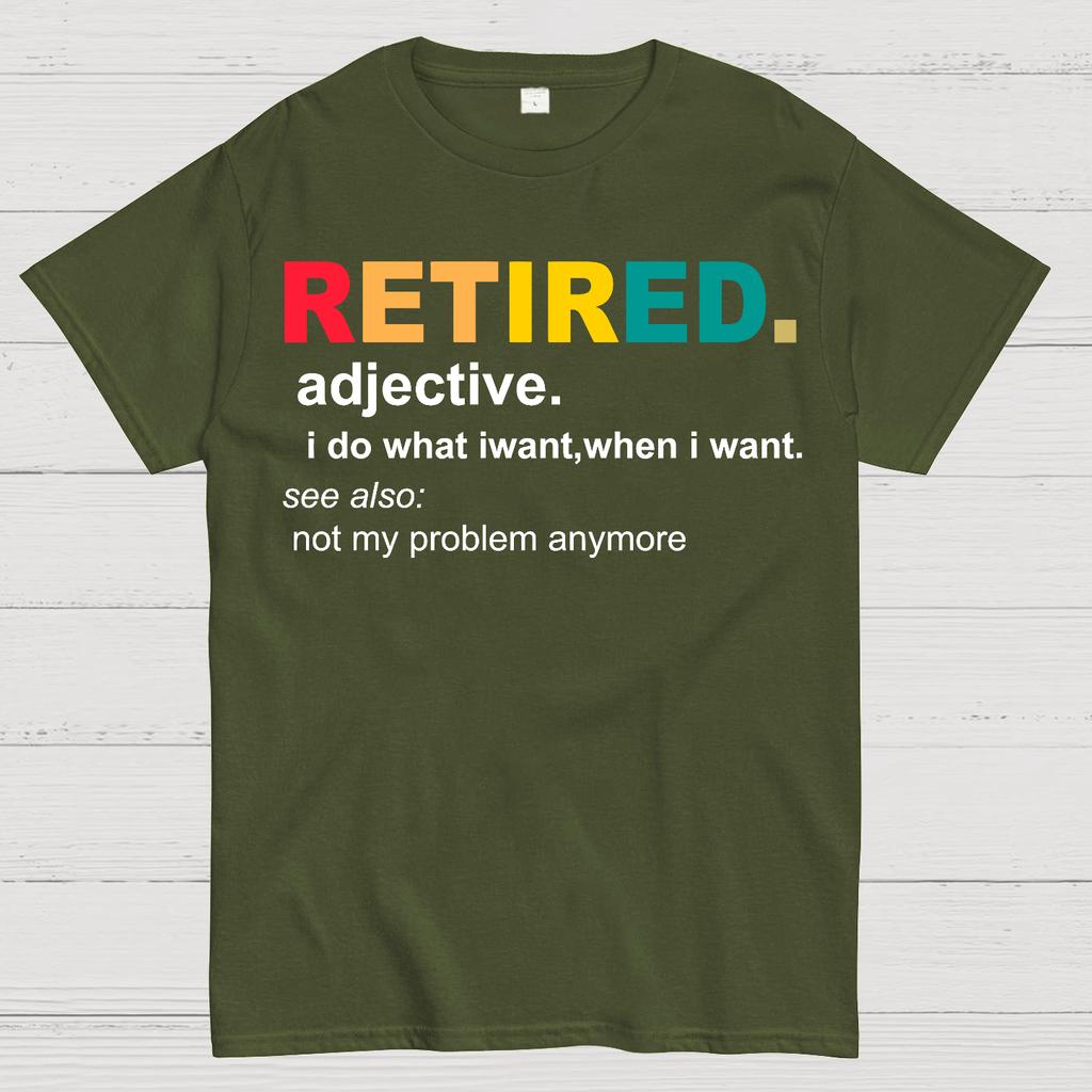 Definition von Rentner, Lustiges Rentner Klassiker Unisex 100% Baumwolle Sommer Lässig Kühl Locker T-Shirt