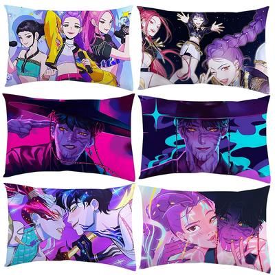 Hot Movie Demon Hunters Print Rectangle Pillowcase Sofa Cushion Cover Home Bedroom Room Decoration Pillowcase Gift