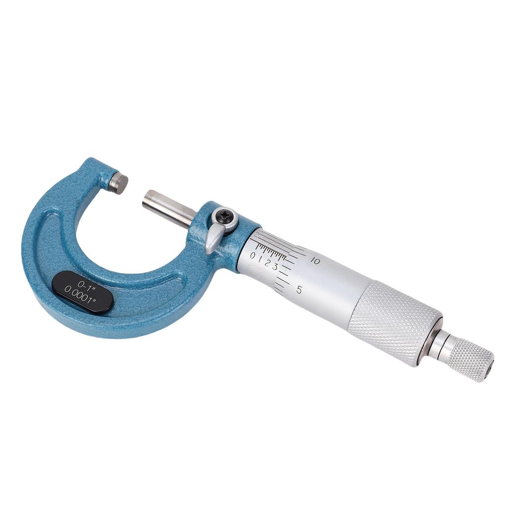 Outside Micrometer Inch 0 1in 0.0001in Graduation Machinist Tool Alloy Accurate Standard with Box
