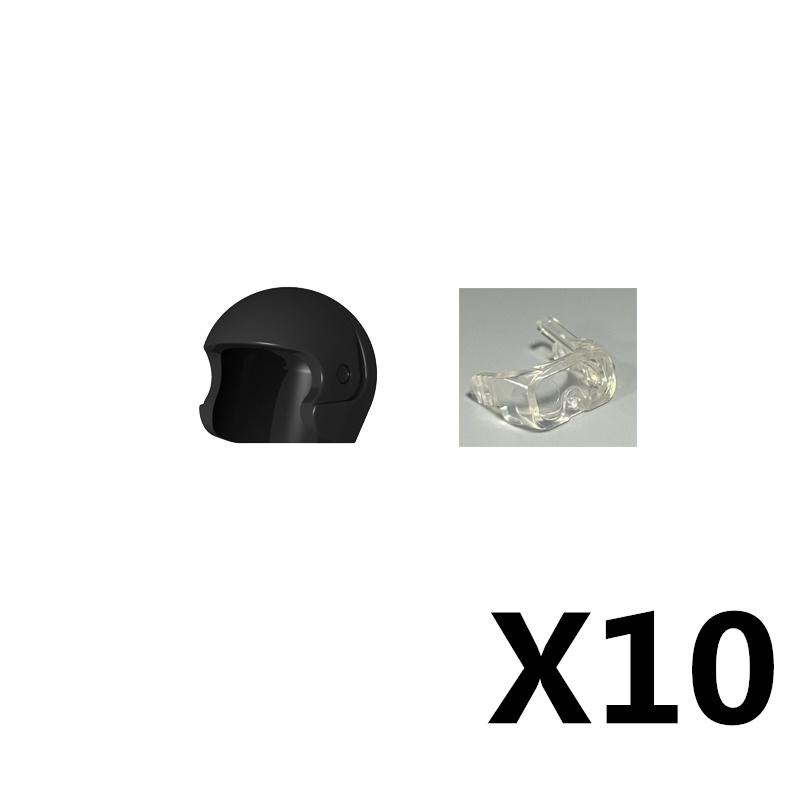Military Soldier Figure Helmet Building Block Motorcycle Racing hat Cape cap Building Block Weapon Accessories Gift Toy Kid J052