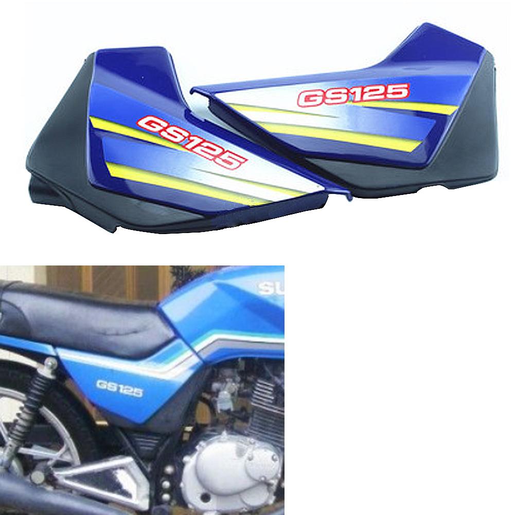 

Мотоцикл GS125 Fender Edge, боковая крышка топливного бака, панель для Suzuki 125cc GS 125, обтекатель, запасные части для корпуса, аккумулятор и инструмент синий