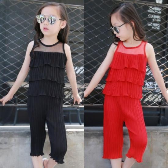 Buy Casual Toddler Baby Girls Chiffon Tops Tshirt+Trousers Pants