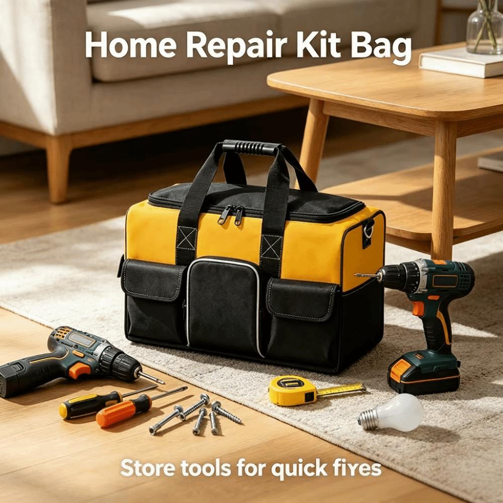 Adjustable Heavy Duty Tool Bag Hard Bottom Electrician Tool Bag For Electrician