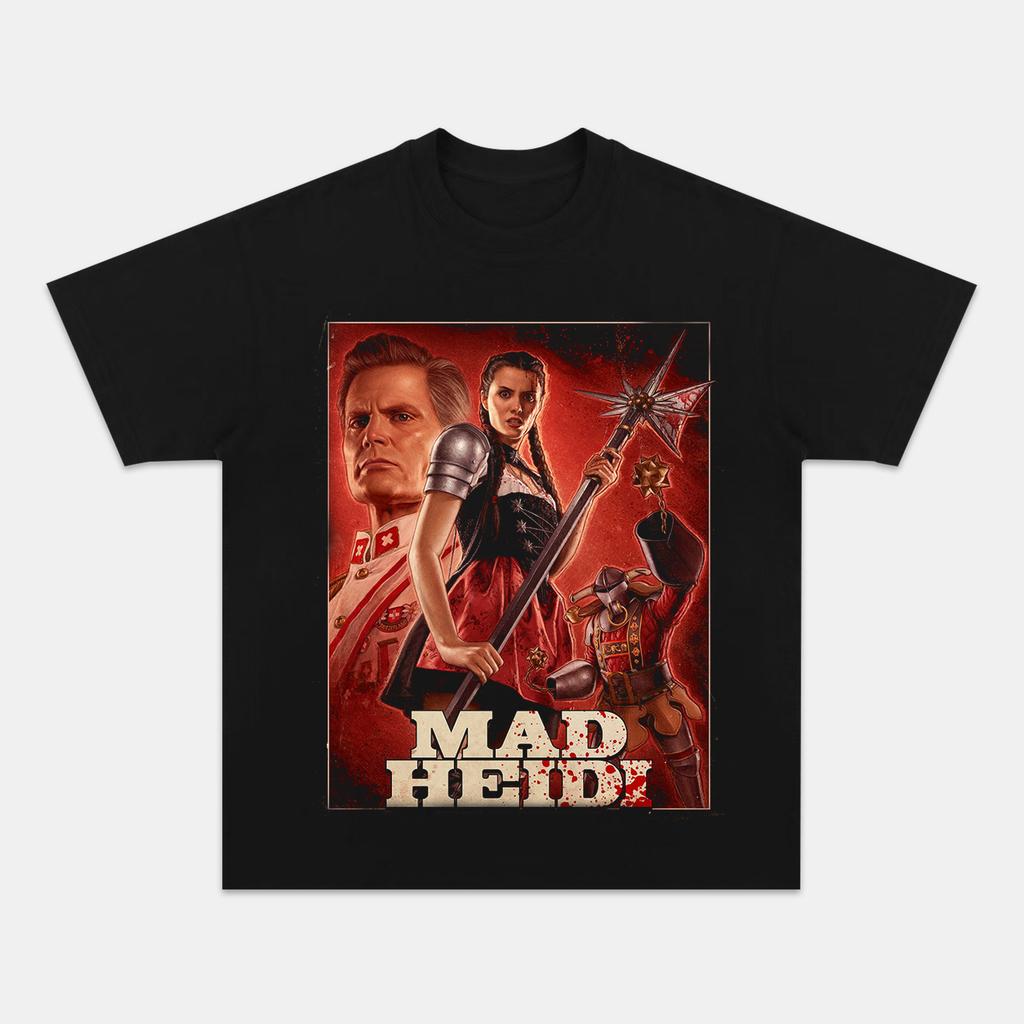 Mad Heidi Cult Horror Movie Graphic TShirt Unisex Women Casual Cotton Streetwear Fans Top